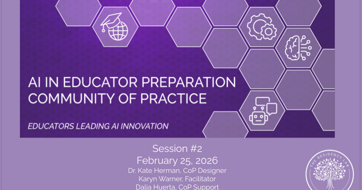 AI in Educator Preparation Programs CoP Session 2 Slide Deck