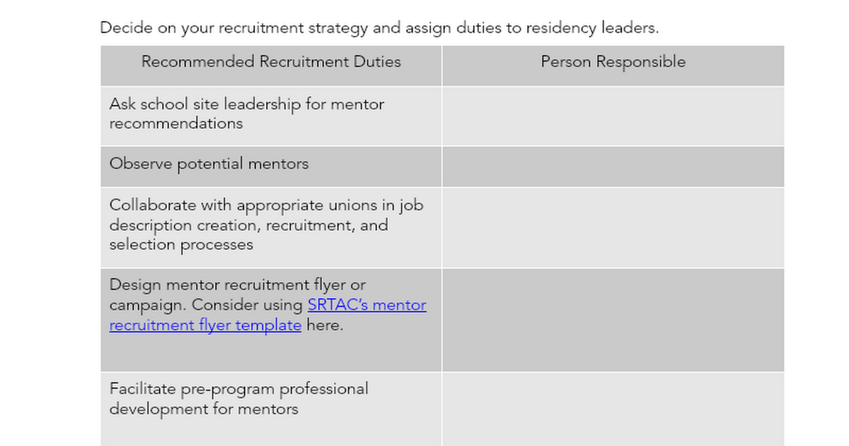 Design Mentor Recruitment Campaigns