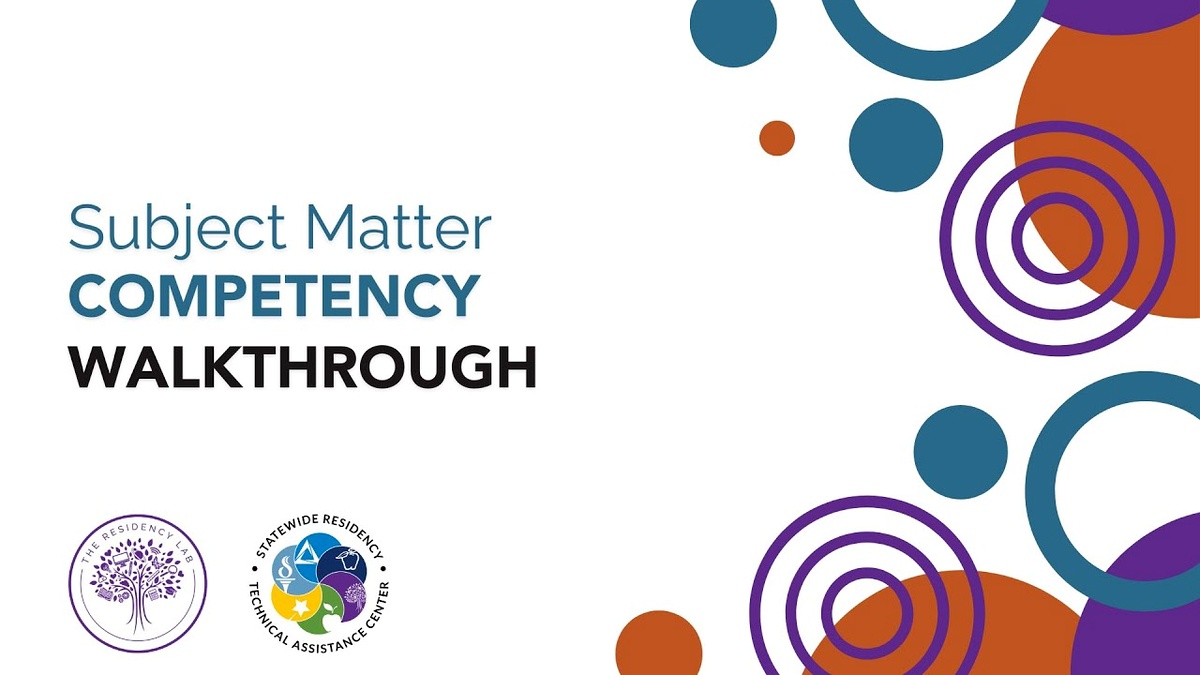 Subject Matter Competency Walkthrough (2024)