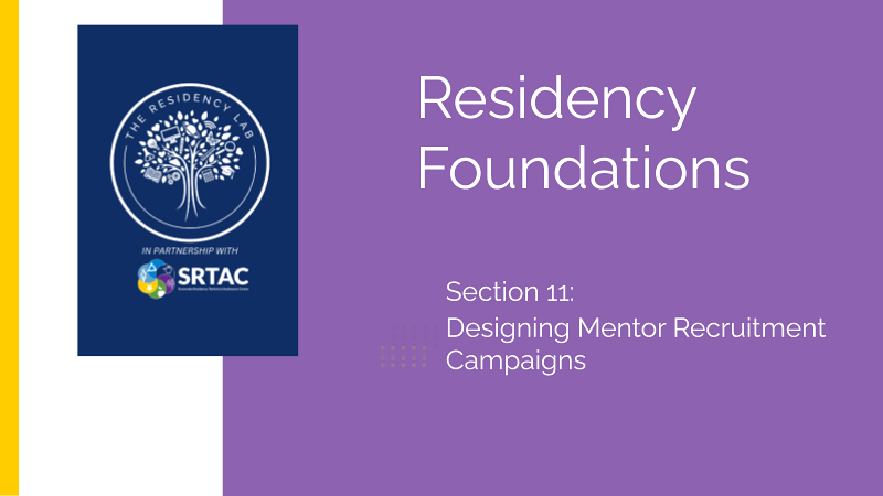 Residency Foundations: Designing Mentor Recruitment Campaigns