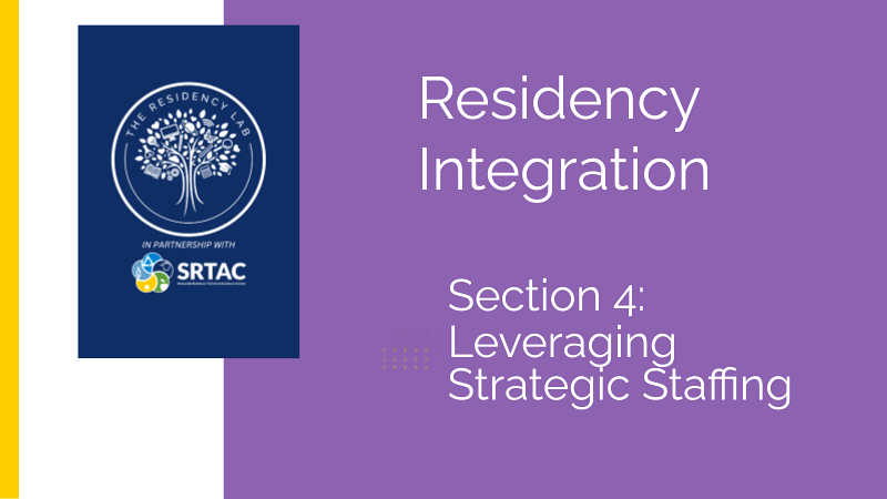 Residency Integration: Section 4:  Leveraging Strategic Staffing (Module 3)